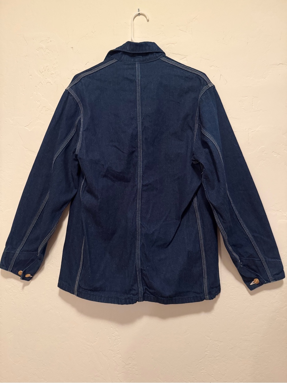 Vintage Carhartt Mint Condition 8C Unlined Indigo Denim Chore Coat Size 40 - Picture 6 of 8